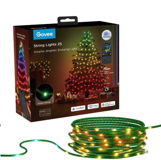 Obrázek Govee RGBW osvětlení pro vánoční stromek 20m Matter