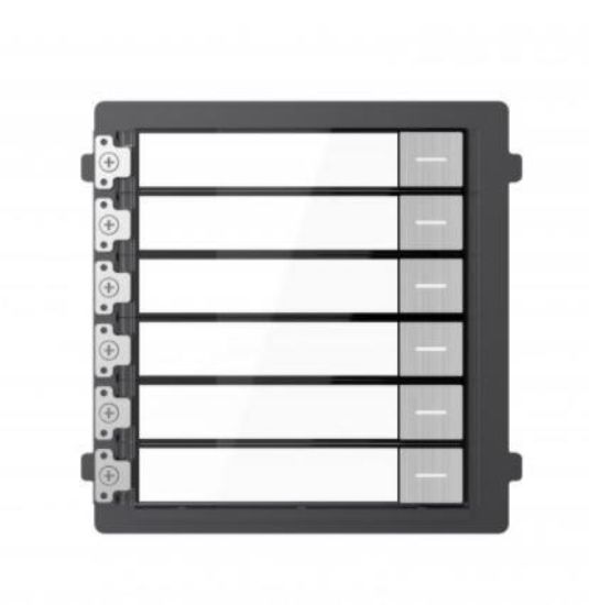 Obrázek HIKVISION DS- KD- KK/ S, Modul interkomu se 6 tlačítky; nerez