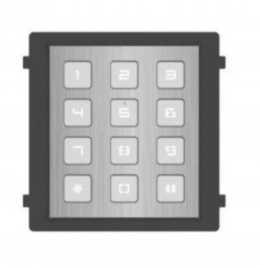 Obrázek HIKVISION DS- KD- KP/ S, Modul interkomu s kódovou klávesnicí; nerez