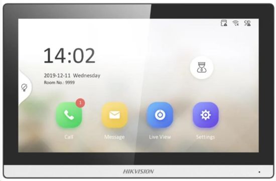 Obrázek HIKVISION DS- KH6350- TE1, 7" IP bytový dotykový monitor; PoE