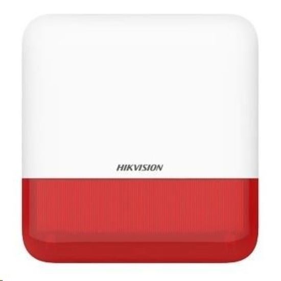 Obrázek Hikvision DS- PS1- E- WE(RED Indicator), AX PRO Bezdrátová siréna, zvuková a světelná signalizace alarmu