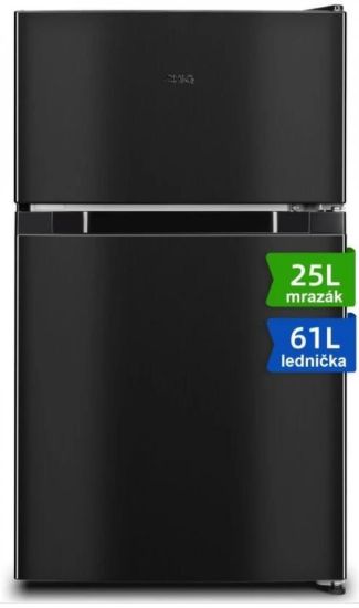 Obrázek CHiQ kombi, mrazák nahoře, 86l (L 61l, M 25l), LowFrost, tm. metal. + 12 let záruka na kompresor (bez registrace)