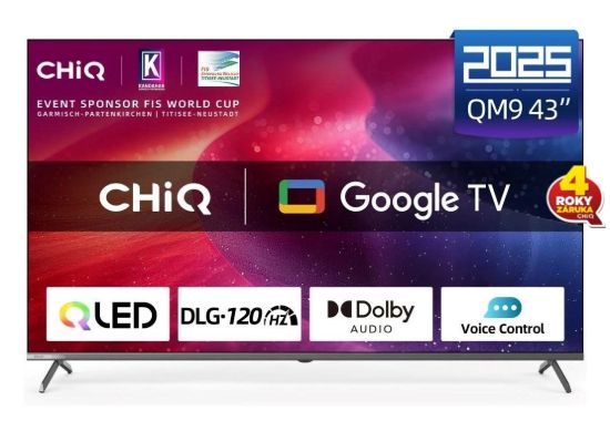 Obrázek BAZAR - CHiQ U43QM9G TV 43", UHD QLED  Google TV - Poškozený obal (Komplet)
