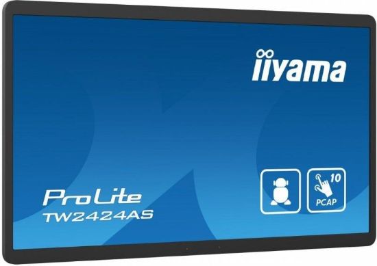 Obrázek iiyama ProLite TW2424AS- B1, Projected Capacitive, 10 TP, Full HD, USB, USB- C, Ethernet, Android, black