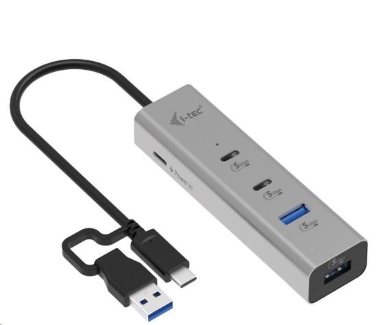 Obrázek i- tec Universal Charging Metal HUB 2x USB- C + 2x USB- A Port, PD 85W