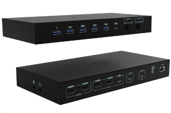 Obrázek i- tec USB- C KVM Docking station for 3 Hosts, Dual Display, Power Delivery 1x 92W/ 2x 65W