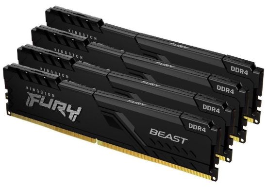 Obrázek KINGSTON DIMM DDR4 128GB (Kit of 4) 3600MT/ s CL18 FURY Beast Černá