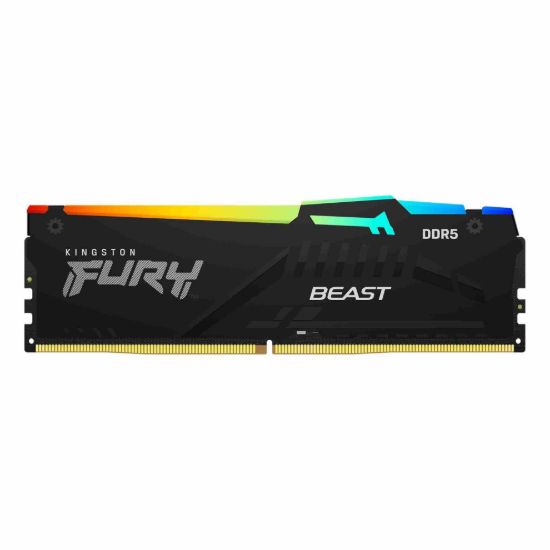 Obrázek KINGSTON DIMM DDR5 16GB 5200MT/ s CL40 FURY Beast Černá RGB