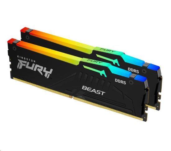 Obrázek KINGSTON DIMM DDR5 16GB (Kit of 2) 5600MT/ s CL36 FURY Beast RGB EXPO