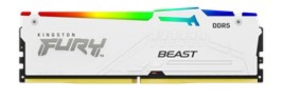 Obrázek KINGSTON DIMM DDR5 32GB 5200MT/ s CL40 FURY Beast Bílá RGB XMP