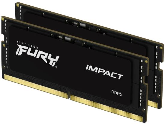 Obrázek KINGSTON SODIMM DDR5 32GB (Kit of 2) 6400MT/ s CL38 FURY Impact XMP