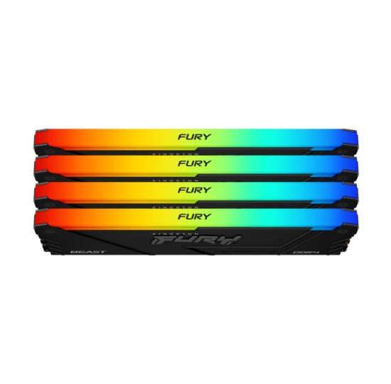 Obrázek KINGSTON DIMM DDR4 128GB (Kit of 4) 3200MT/ s CL16 FURY Beast RGB, XMP
