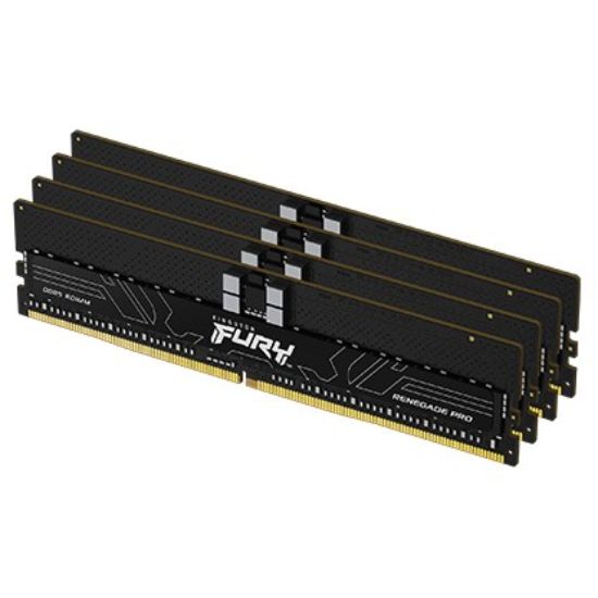 Obrázek KINGSTON DIMM DDR5 64GB(Kit of 4) 6400MT/ s ECC Reg FURY Renegade Pro EXPO