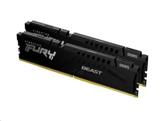 Obrázek KINGSTON DIMM DDR5 64GB (Kit of 2) 5200MT/ s CL40 FURY Beast Černá