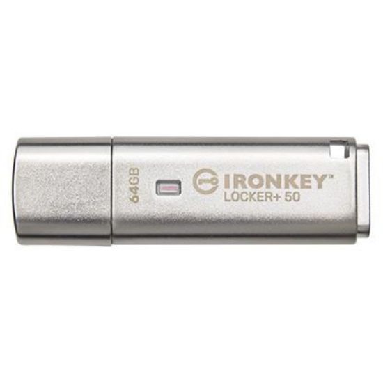 Obrázek Kingston Flash Disk IronKey 64GB IKLP50 Locker+ 50 AES USB, w/ 256bit Encryption