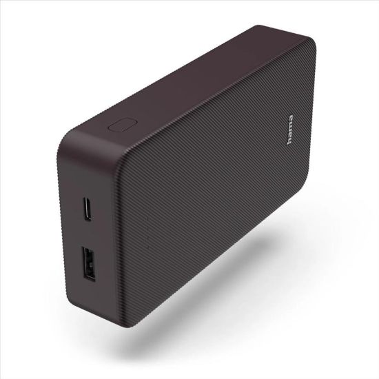 Obrázek Hama Colour 20, powerbanka 20000 mAh, 3 A, výstup: USB- C, USB- A, slivková ( povidlová )