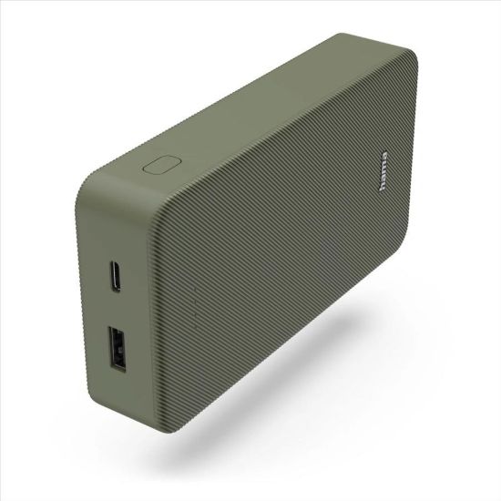 Obrázek Hama Colour 20, powerbanka 20000 mAh, 3 A, výstup: USB- C, USB- A, zelená