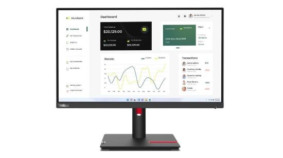 Obrázek LENOVO LCD T23i-30 - 23",IPS,matný,16:9,1920x1080,178/178,6ms,250cd/m2,1000:1,VGA,DP,HDMI,USB,VESA,Pivot
