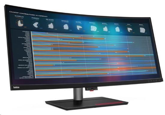 Obrázek LENOVO LCD P40w-20 - 39.7",IPS,mat,prohnutý,21:9,5120x2160,178/178,4ms,300cd/m2,1000:1,DP,HDMI,RJ45,TB4,USB,VESA,Pivot