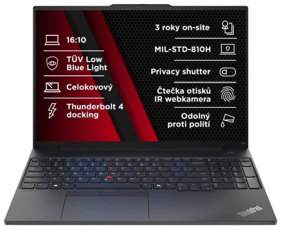 Obrázek LENOVO NTB ThinkPad E16 G2 - Ultra7 155H,16" WUXGA,32GB,512SSD,W11P,3y premier onsite