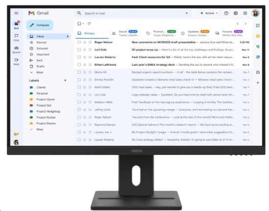 Obrázek LENOVO LCD E27-40 - 27",IPS,16:9,1920x1080,100Hz,300cd/m2,1500:1,4ms(GtG),VGA,DP,HDMI,Pivot