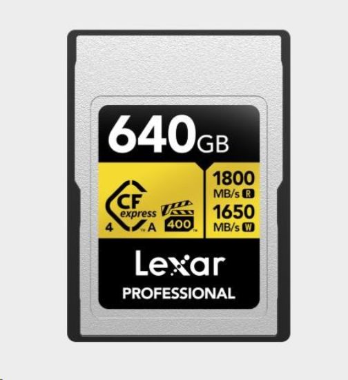 Obrázek Lexar CFexpress 4.0 Pro Gold, VPG400, R1800/ W1650 (Type A) 640GB