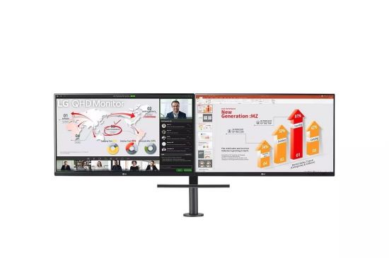 Obrázek LG MT IPS LCD LED 27" 27QP88DP - IPS panel, dual monitor, 2560x1440, HDMI, DP, USB- C, daisy chain, ergonomicky stojan