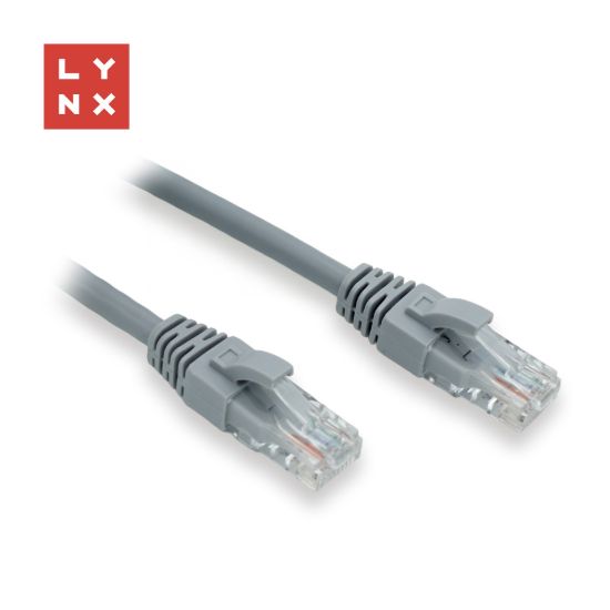 Obrázek LYNX UTP patch kabel Cat6, PVC, 0, 3m, šedý (balení obsahuje 10ks)
