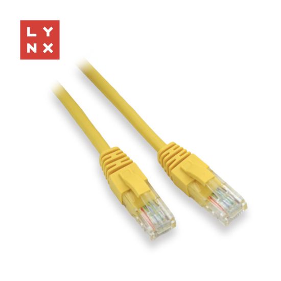 Obrázek LYNX UTP patch kabel Cat5e, PVC, CCA, 20m, žlutý