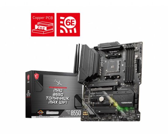 Obrázek MSI MB Sc AM4 MAG B550 TOMAHAWK MAX WIFI, AMD B550, 4xDDR4, 1xDP, 1xHDMI, WI- FI