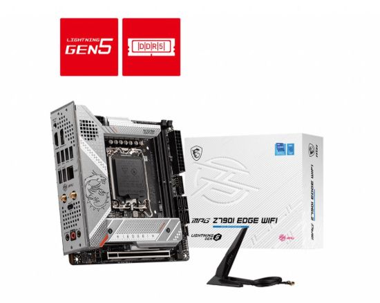 Obrázek MSI MB Sc LGA1700 MPG Z790I EDGE WIFI, Intel Z790, 2xDDR5, 1xDP, 1xHDMI, WI- FI, mini- ITX