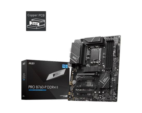 Obrázek MSI MB Sc LGA1700 PRO B760- P DDR4 II, Intel B760, 4xDDR4, 1xDP, 1xHDMI