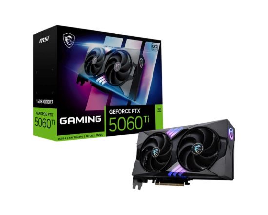 Obrázek MSI VGA NVIDIA GeForce RTX 5060 Ti 16G GAMING OC, RTX 5060 Ti, 16GB GDDR7, 3xDP, 1xHDMI