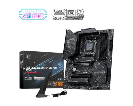 Obrázek MSI MB Sc AM5 X870E GAMING PLUS WIFI, AMD X870E, 4xDDR5, 1xHDMI, 1xThunderbolt, WI- FI