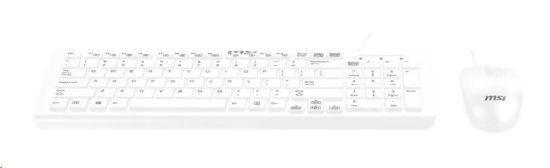 Obrázek MSI set klávesnice a myši SK9626W, drátová, CZ/ SK lokalizace, bílá