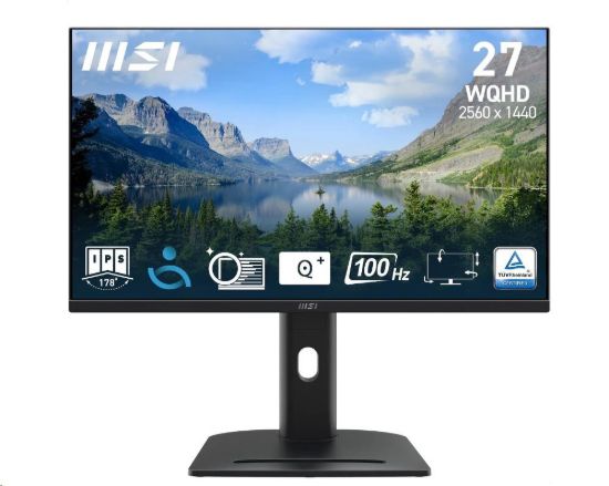 Obrázek MSI LCD PRO MP275QPG, 27" 2560x1440, IPS, 100Hz, 4ms, VESA 100x100mm, N/ A, Black