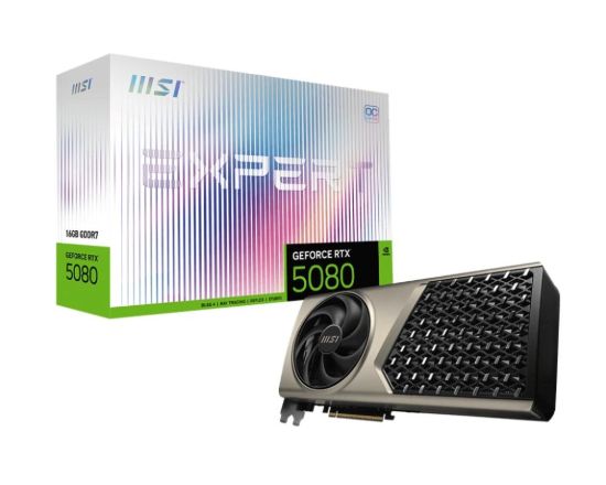 Obrázek MSI VGA NVIDIA GeForce RTX 5080 16G EXPERT OC, RTX 5080, 16GB GDDR7, 3xDP, 1xHDMI