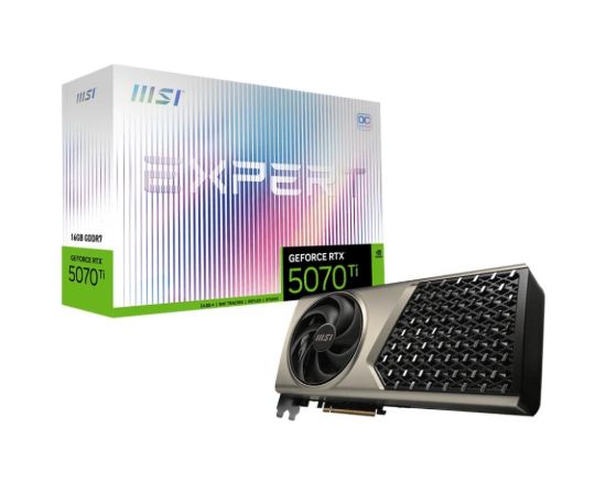 Obrázek MSI VGA NVIDIA GeForce RTX 5070 Ti 16G EXPERT OC, RTX 5070 Ti, 16GB GDDR7, 3xDP, 1xHDMI
