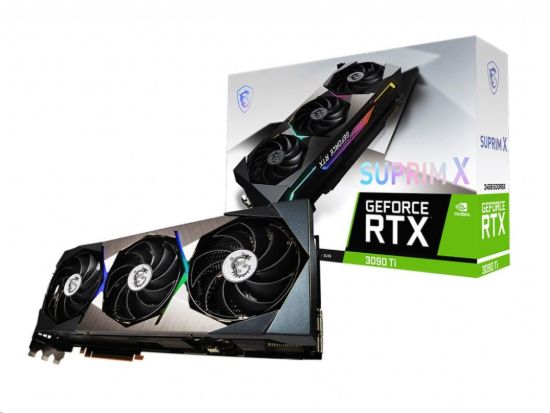 Obrázek BAZAR - MSI VGA NVIDIA GeForce RTX 3090 Ti SUPRIM X 24G, RTX 3090 Ti, 24GB GDDR6X, 3xDP, 1xHDMI - Po opravě (Bez příšluš