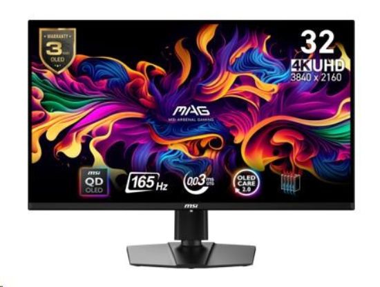 Obrázek MSI LCD MAG 321UP QD- OLED, 31.5", 3840x2160, QD- OLED, 0, 03ms, VESA 100x100, Black