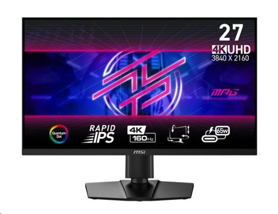Obrázek MSI LCD MPG 274URF QD, 27", 3840x2160, Rapid IPS, 160Hz, 0,5ms, VESA 75x75, Black