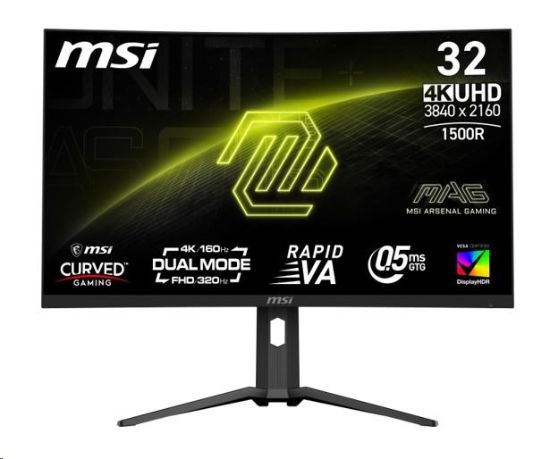 Obrázek MSI LCD MAG 321CUPDF, 31.5", 3840x2160, Rapid VA, 160Hz, 0, 5ms, VESA 100x100, Black