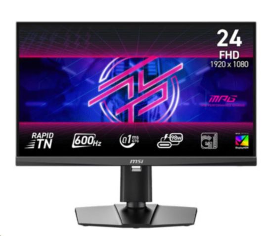 Obrázek MSI LCD MPG 242R X60N, 24, 1" FHD, 600Hz, 0, 1ms, USB, DP, HDMI, VESA, Audio, Black