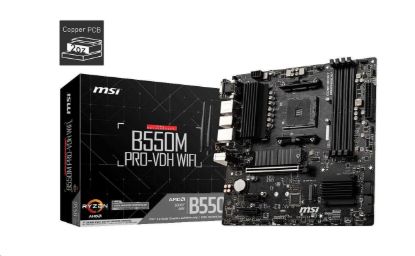 Obrázek BAZAR - MSI MB Sc AM4 B550M PRO-VDH WIFI, AMD B550, 4xDDR4, VGA, mATX - Po opravě (Bez příšlušenství)