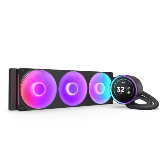 Obrázek NZXT vodní chladič Kraken 360 ELITE RGB / 3x120mm RGB fan / 4- pin PWM / LCD disp. / 6 let