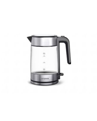 Obrázek Orava VK- 4018 rychlovarná konvice, 2200 W, LED osvětlení, 1.7 l, automatické vypnutí, nerez- skleněný design