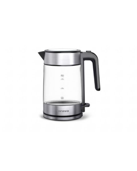 Obrázek Orava VK- 4018 rychlovarná konvice, 2200 W, LED osvětlení, 1.7 l, automatické vypnutí, nerez- skleněný design