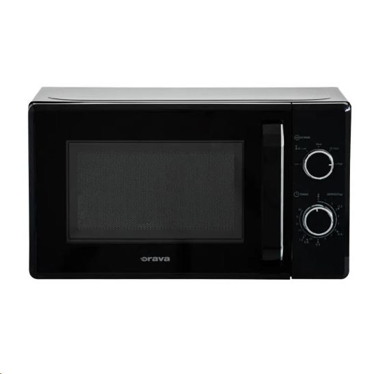 Obrázek Orava Miwa-1B mikrovlnná trouba 700 W, 20 l, otočný talíř s průměrem 25,5 cm, černá