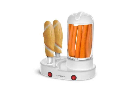 Obrázek Orava HM- 04 hotdogovač s možností přípravy vajec, 400 W, až 6 párků, bílá