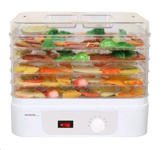 Obrázek Orava SU- 102 sušička ovoce a zeleniny, 230 W, 5 roštů, 55 dB, regulace teploty, bílá